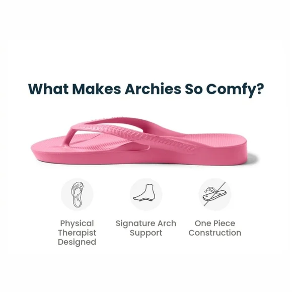 Archies Arch Support Thong Flip Flops Sandal Hot Pink US Men 9 Women 10 New - Picture 12 of 12